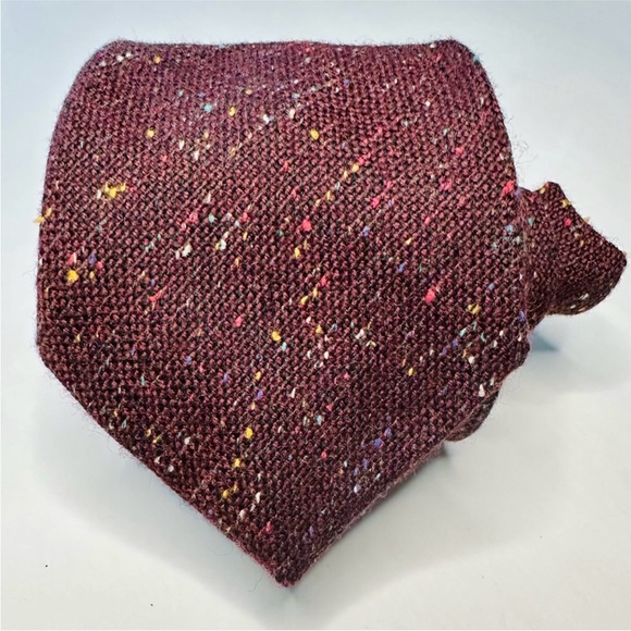 Rhode Royce Other - Vintage 100% Scottish Wool RHODE ROYCE Flecked Maroon/Brown Classic Tie